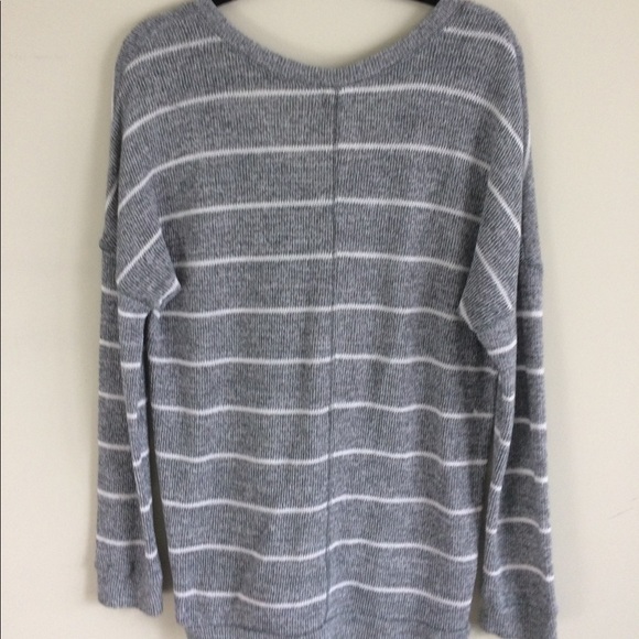⚡️Check&Stripe slouchy grey stripe sweater size L - Picture 3 of 6